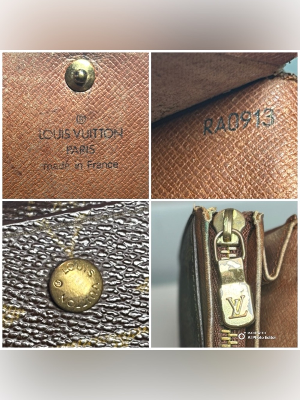 Louis Vuitton Vintage Monogram Tresor Wallet on Chain WOC Made in France RA0913 - Picture 4 of 11